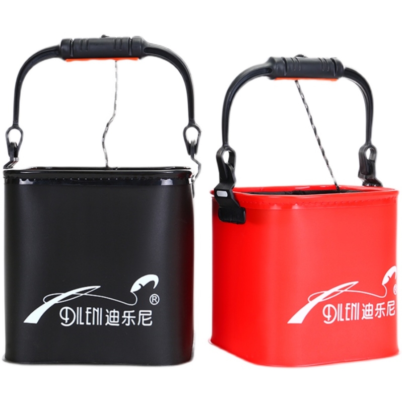 帆布折叠鱼桶装鱼箱便携带盖水箱水桶活鱼桶用具工具箱提水野外用