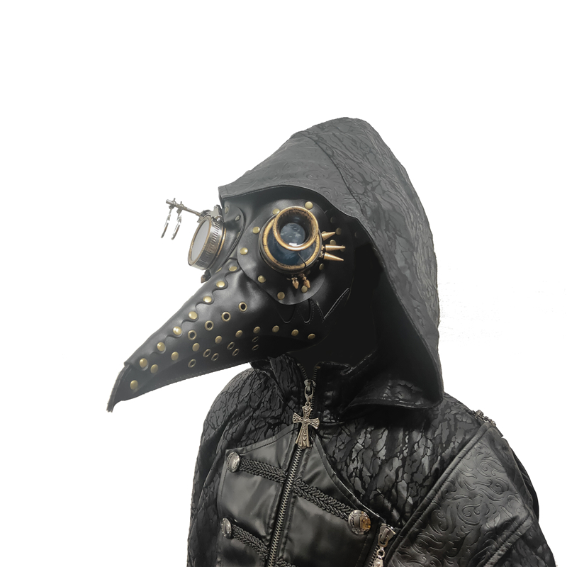 蒸汽朋克长嘴鸟面具万圣节装饰面罩欧洲中世纪cos瘟疫医生饰品