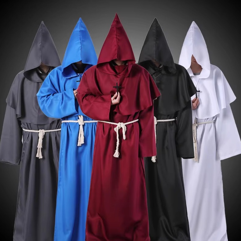 克苏鲁神话狂信徒Cosplay服装中世纪僧侣服修士袍巫师服牧师服
