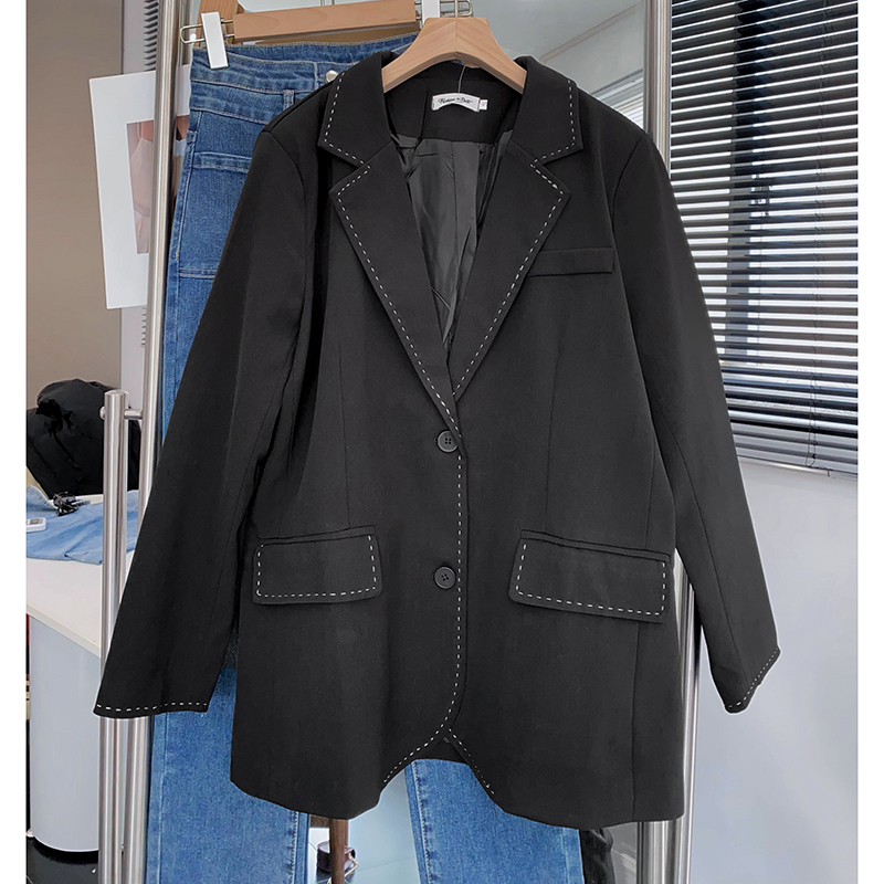 1.5斤英伦风通勤黑色西服外套秋季新款职场上衣时尚休闲洋气J$31