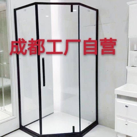 成都顶顾淋浴房隔断钻石型L型T型淋浴房玻璃隔断一字型圆弧形定制