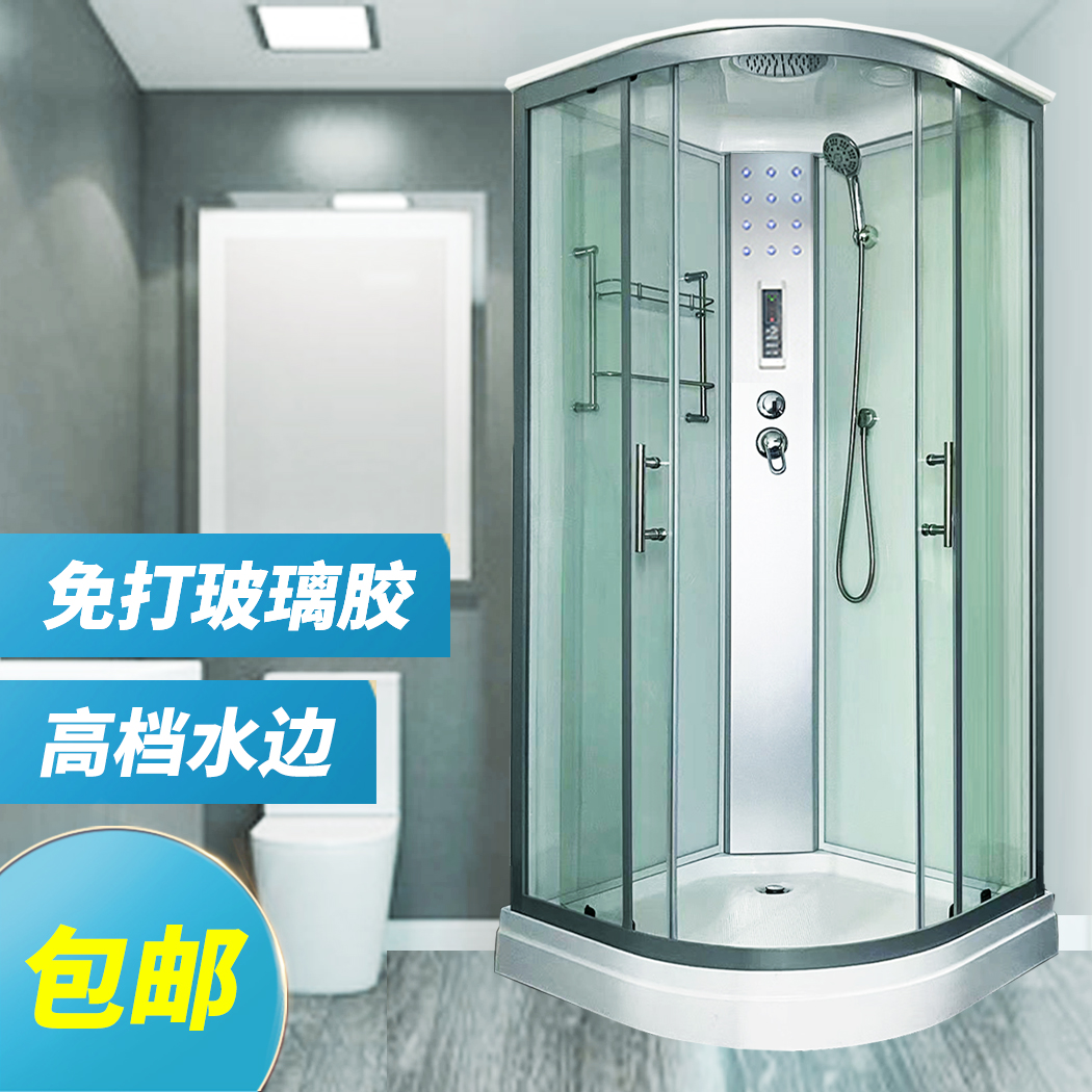 整体淋浴房一体式洗澡房家用农村浴室门卫生间沐浴房简易玻璃隔断