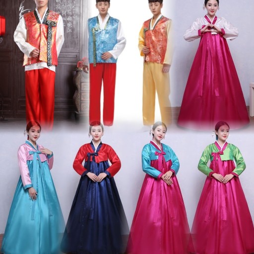 韩国舞蹈服装演出服传统改良成人韩服男朝鲜族大长今宫廷古装写真