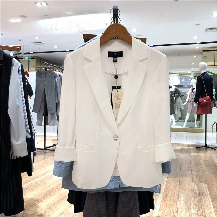 SF小西装外套女2024春夏韩版时尚修身显瘦百搭通勤高级感气质西服