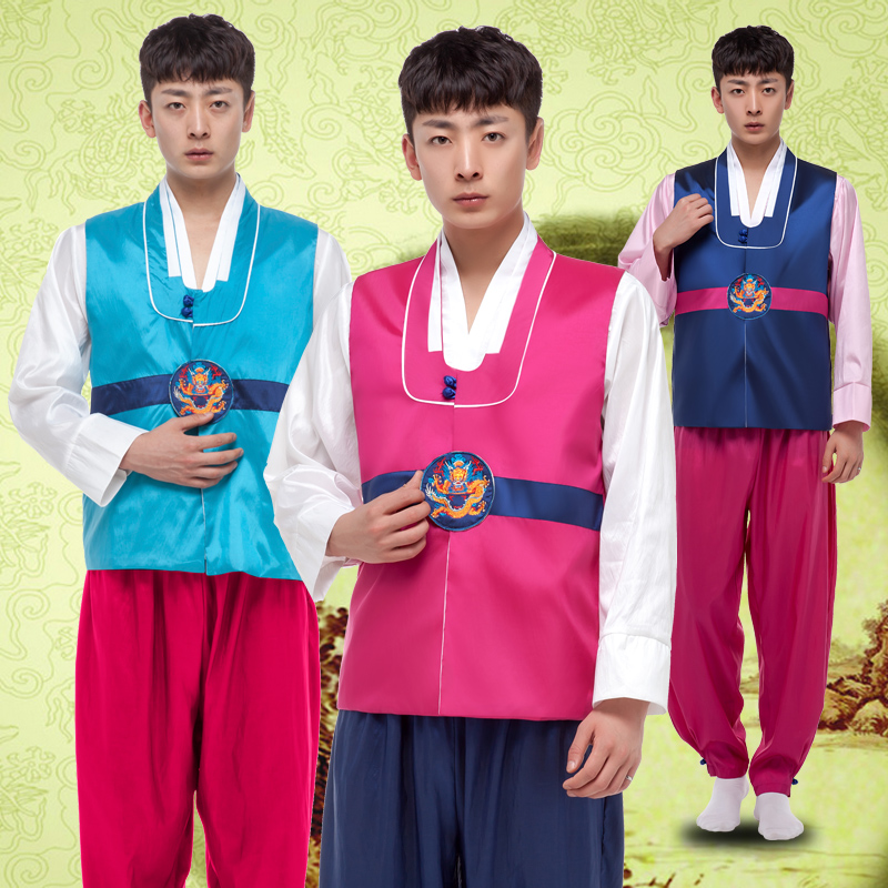 韩国改良传统民族服饰朝鲜族服装大长今韩服男成人古装舞蹈演出服