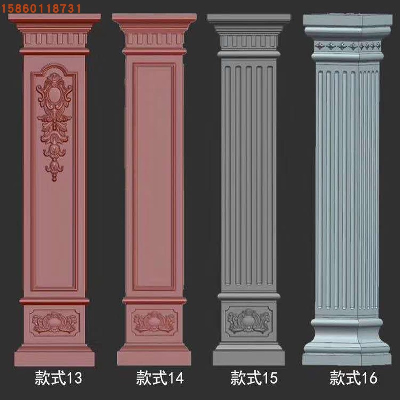 方柱模具水泥欧式构件外墙贴墙包角柱大门欧式方形罗马柱建筑模板