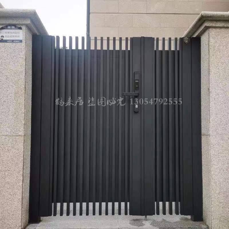 铝艺护栏铝合金围栏别墅大门门楼新中式简约焊接户外庭院栏杆栅栏