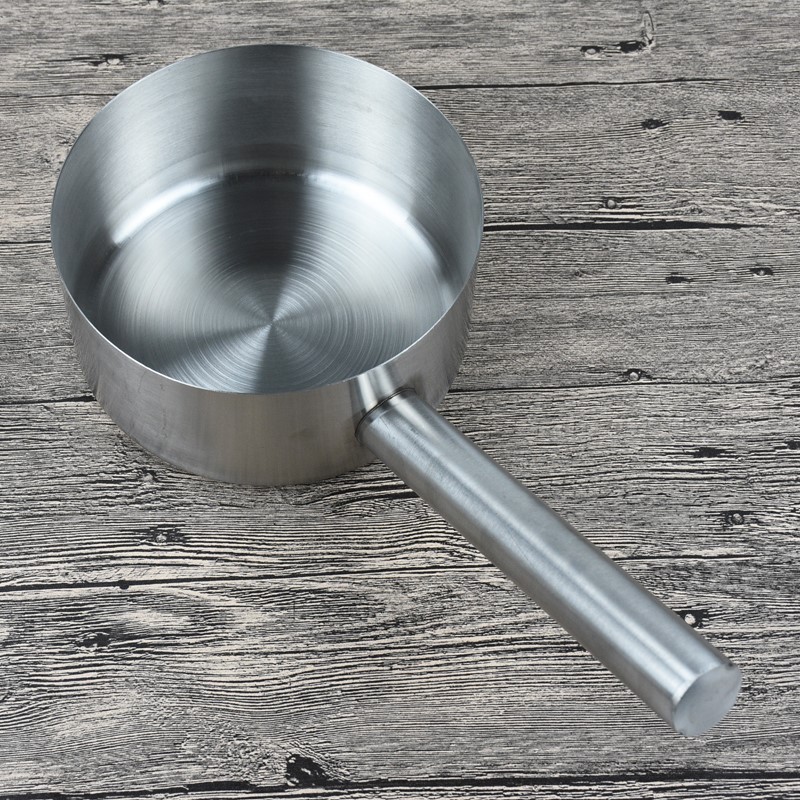 打汤勺油勺加厚厨师水勺水飘不锈钢长柄水瓢特大号水漂1-2斤短柄