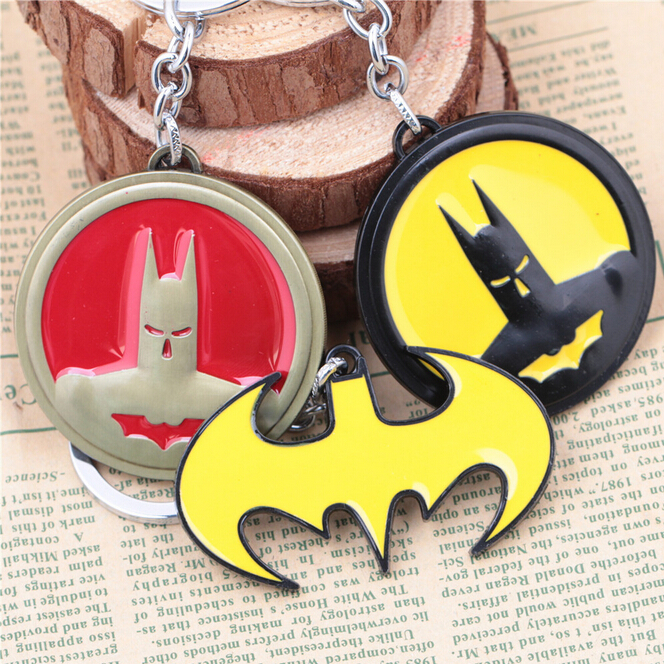 速卖通 外贸热销复仇者联盟蝙蝠侠标志 钥匙扣挂件 电影周边