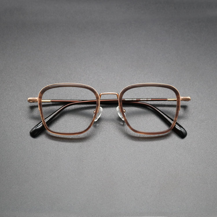 设计师新款复古纯钛眼镜框方框眼镜男女配近视高度数日系雅痞风格