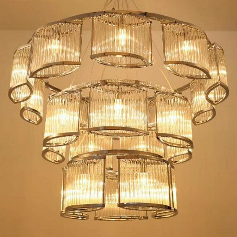 后现代水晶吊灯北欧简约客厅灯别墅灯饰创意个性大气卧室餐厅灯具