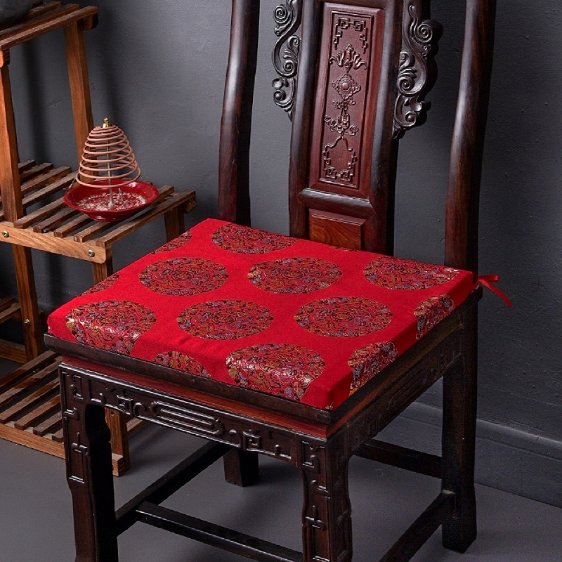 红木沙发中式椅子坐垫实木太师椅餐椅官帽家用防滑圈椅座垫茶椅垫