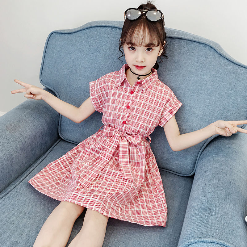 女童格子连衣裙夏装2020夏季新款韩版儿童洋气女孩裙子童装公主裙