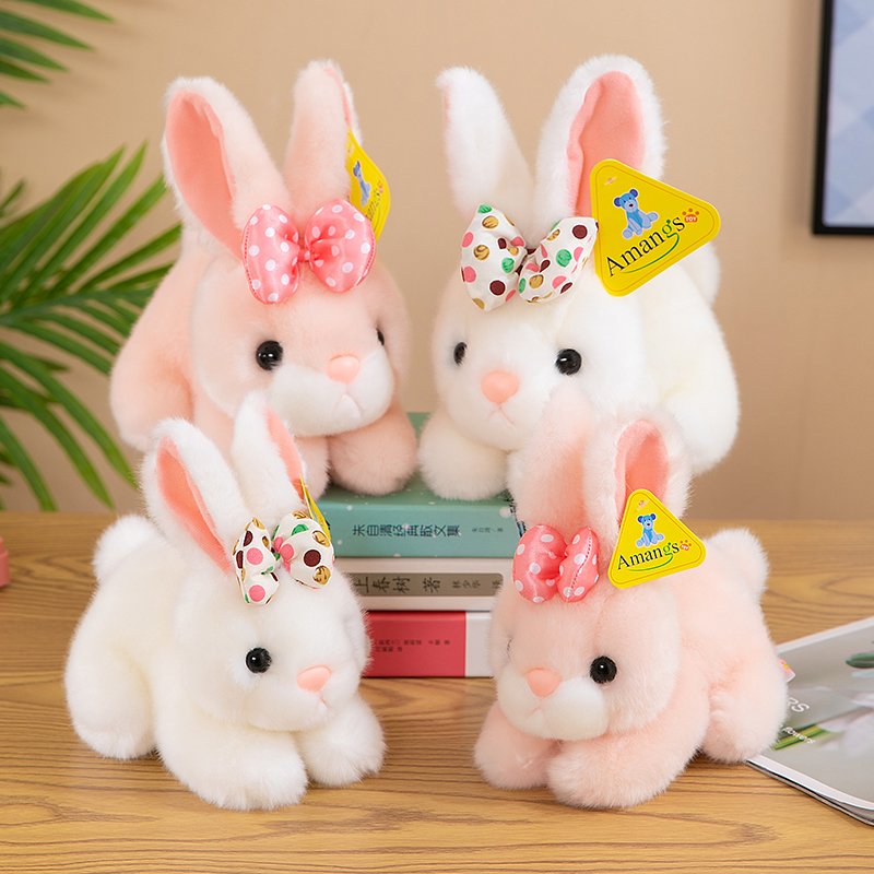 Amangs可爱小白兔毛绒玩具公仔生肖吉祥物兔兔玩偶布娃娃儿童礼物
