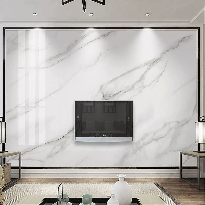 定制仿大理石纹壁布电视背景墙壁纸现代简约客厅大气装饰轻奢墙布