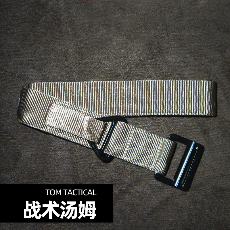 战术汤姆 军迷用战术内腰带 强度尼龙材质金属扣头 卡其色风格