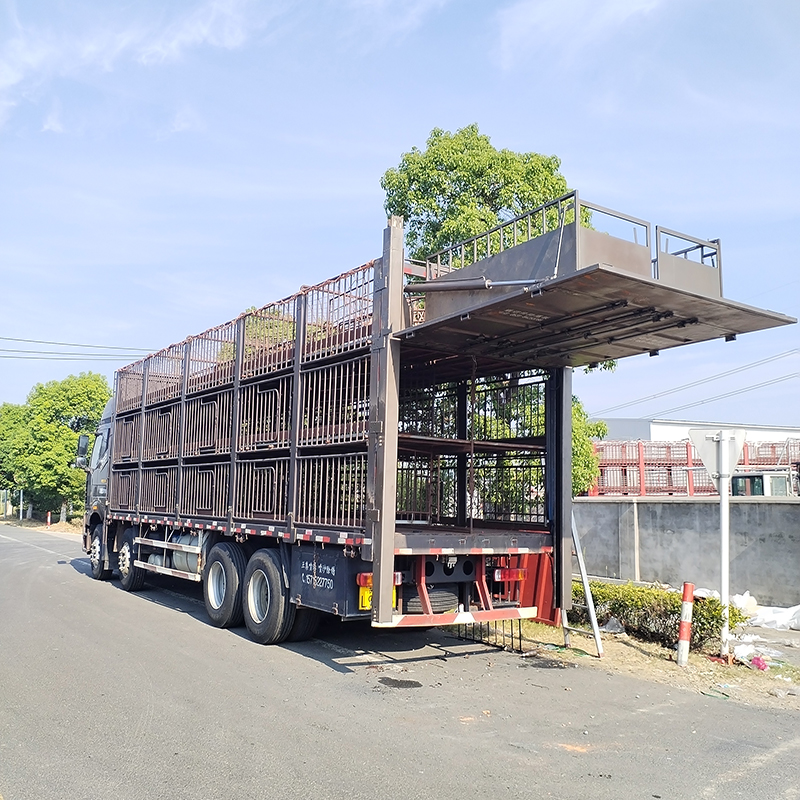 新品猪笼高栏货车垂直升降尾板电动车卸货升降平台改装电动卸猪台