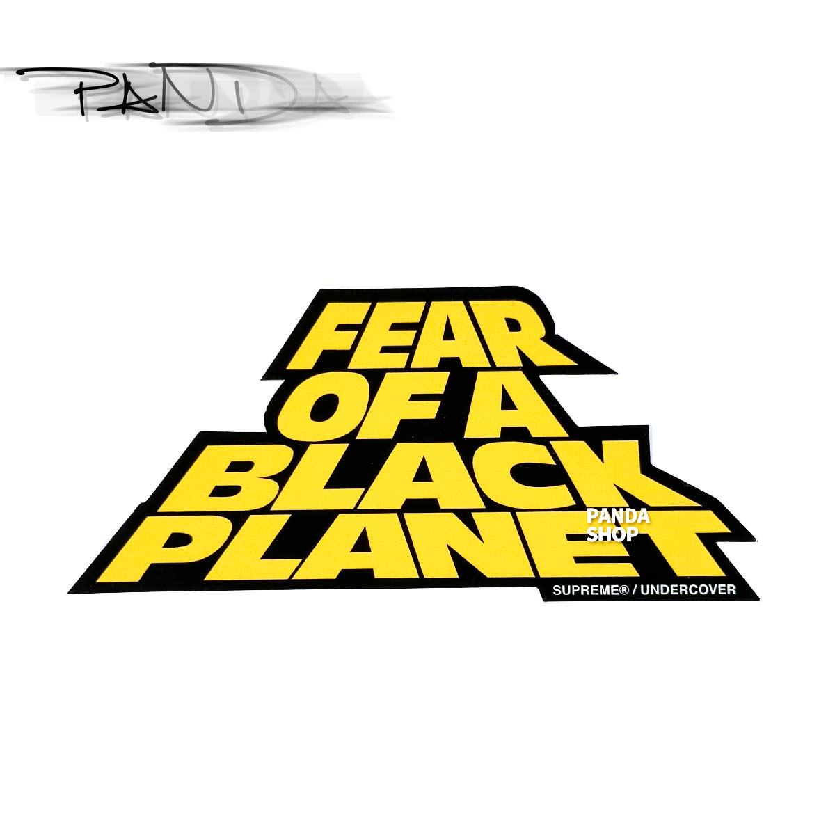 Supreme 18SS UC PE Fear Black Planet Sticker 贴纸 UNDERCOVER
