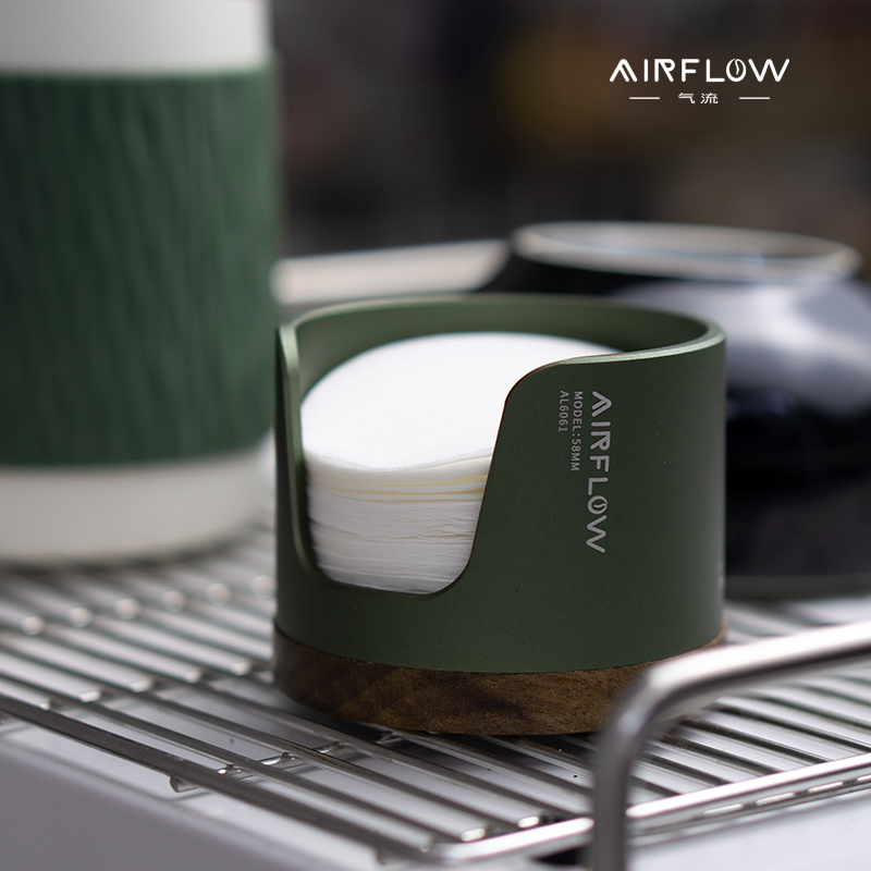AIRFLOW气流意式咖啡机手柄圆形滤纸架摩卡壶粉碗滤纸防尘收纳盒