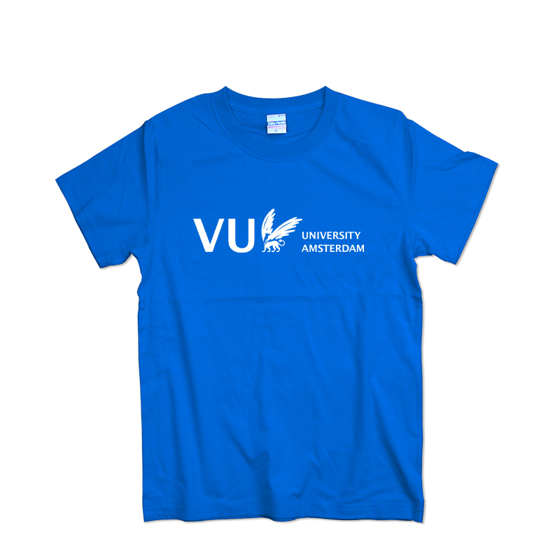VU荷兰阿姆斯特丹自由大学衣服夏季潮流字母T恤男女纯棉短袖上衣