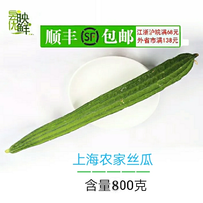 新鲜上海崇明岛农家有机丝瓜蔬菜800克