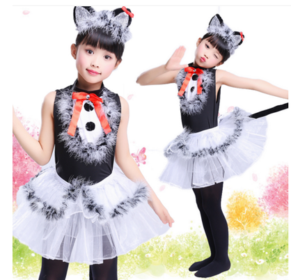 小猫演出服装女童幼儿舞蹈演出服学猫叫我们一起喵喵喵抖音可爱服