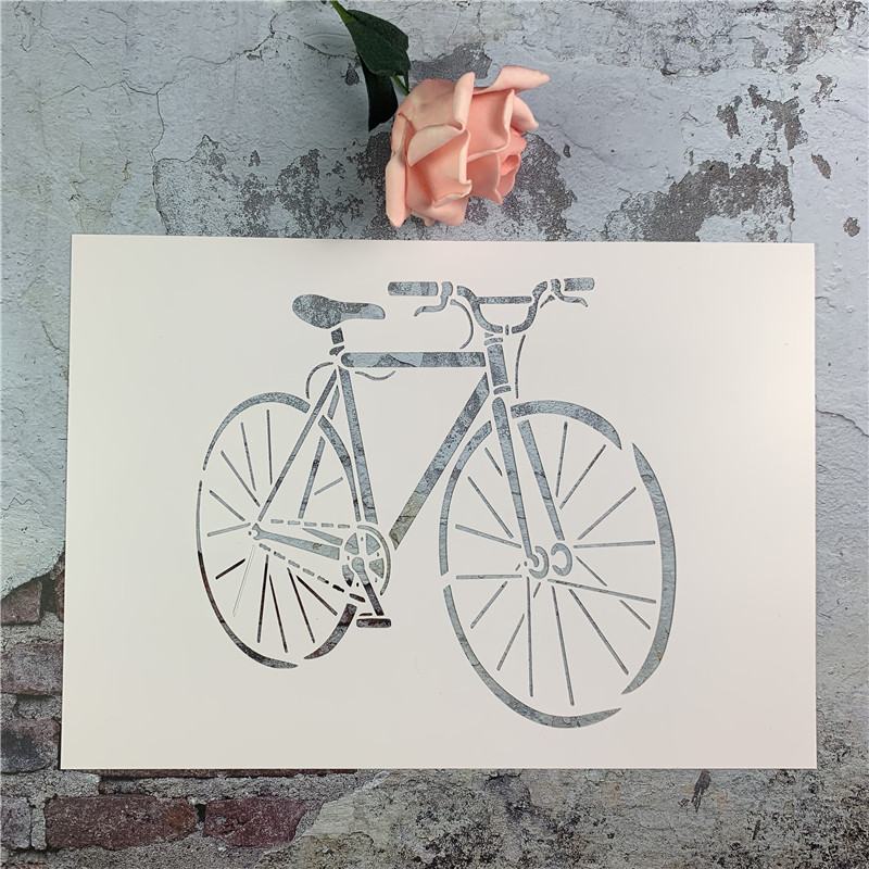 自行车 画画神器卡通井盖涂鸦工具DIY镂空画画模板墙绘手绘遮蔽板