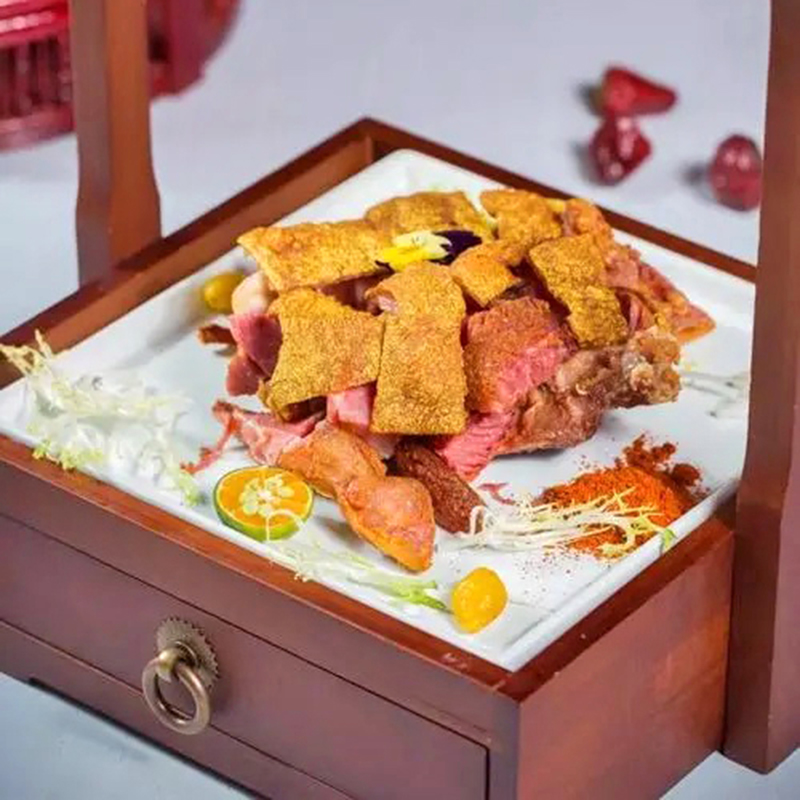 意境菜餐具拼盘北京烤鸭片皮餐厅特色创意套装酒店组合点心糕点盒