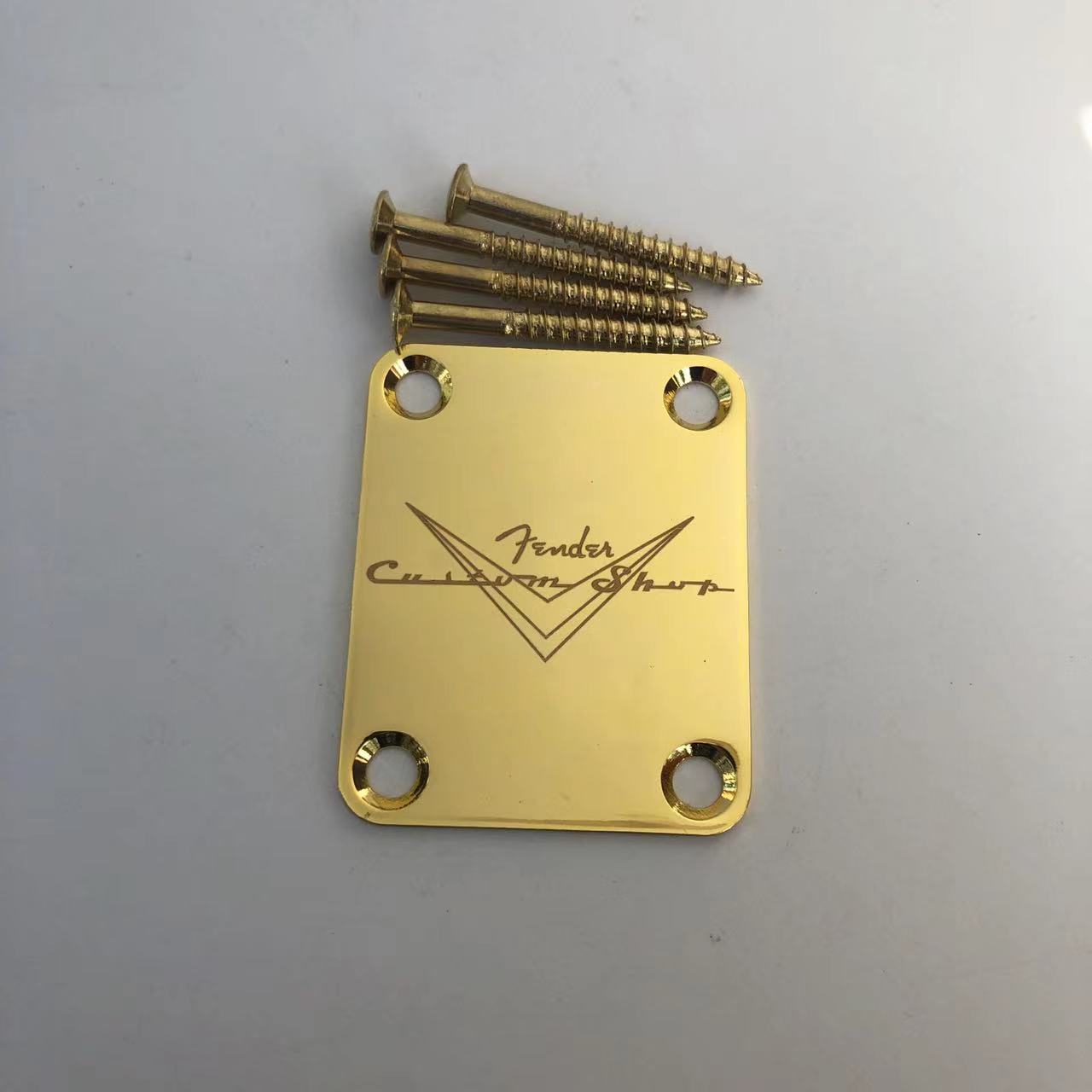 电吉他Fender吉他激光logo连接板 金色钢牌加强板带螺丝