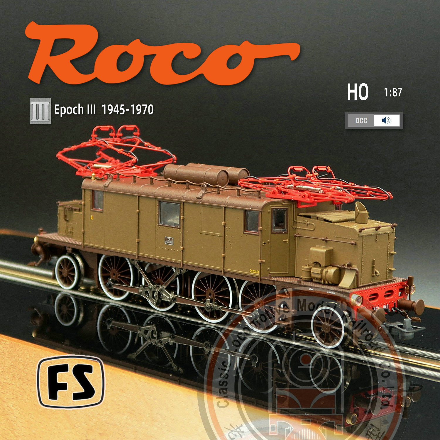 火车女侠模型欧洲ROCO HO型 70467 意大利FS三E432型电力数码音效