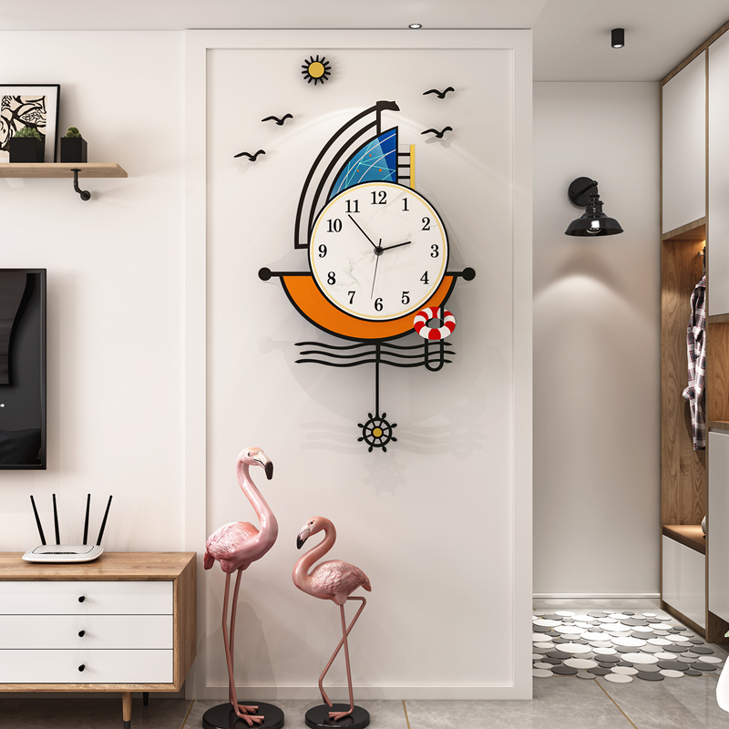 家庭挂钟客厅网红时尚钟表简约创意现代时钟挂墙装饰表石英钟家用