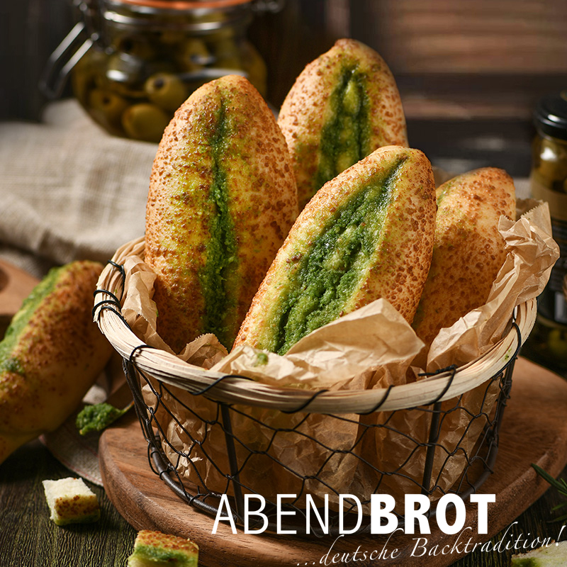 德式阿本布鲁特蒜香味软法棍法式面包早代餐糕点海盐黄油芝士