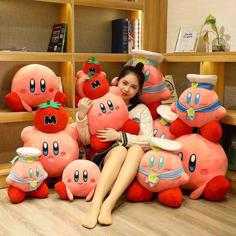 日本布娃娃任星之卡比系列Kirby抱枕公仔海军西红柿爱心毛绒玩具