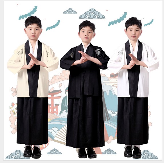 儿童和服男女日本武士服拍照写真古装表演舞台装万圣节演出传统服