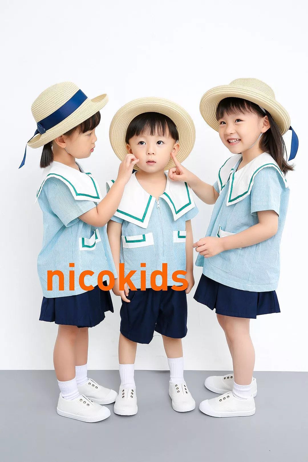 日本幼儿园校服夏季幼稚园夏天班服园服女童亲子装男童夏装套装
