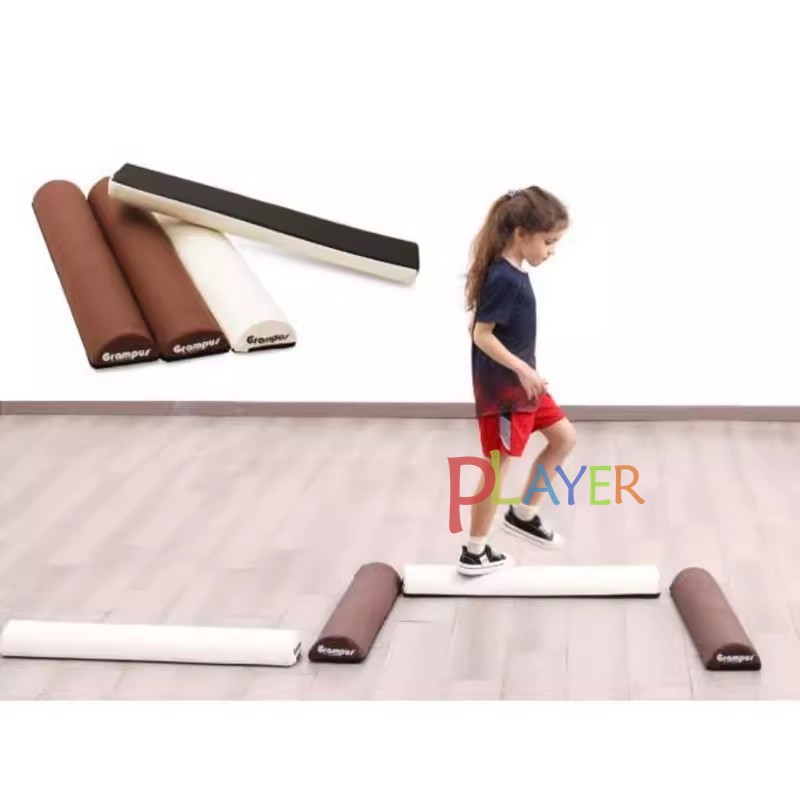 半圆式独木桥格乐普幼儿园儿童感统平衡踩塌桥平衡木石步道运动