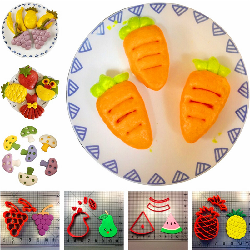 蘑菇草莓菠萝葡萄茄子香蕉萝卜水果卡通包子馒头模具饼干儿童面食