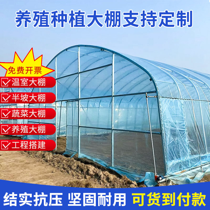 温室大棚骨架钢管养殖种植家用全套猪鸡舍钢架连栋配件简易蔬菜棚