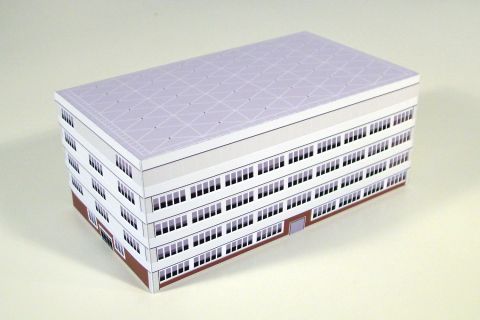 1：400机场办公大楼机场建筑3D纸模DIY手工客机民航飞机机场模型