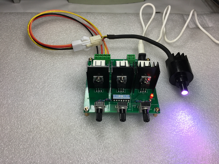 红绿蓝RGB三色LED 3*1W点光源 带光源控制器调节板RGB Controller