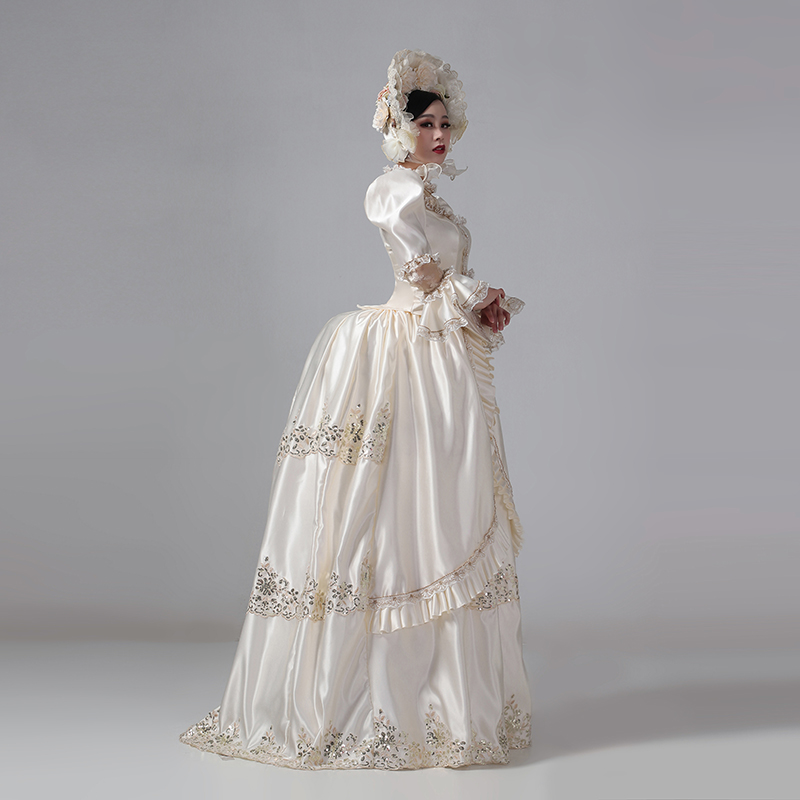欧式宫廷裙英式中世纪维多利亚时期复古公主古典礼服话剧影楼写真