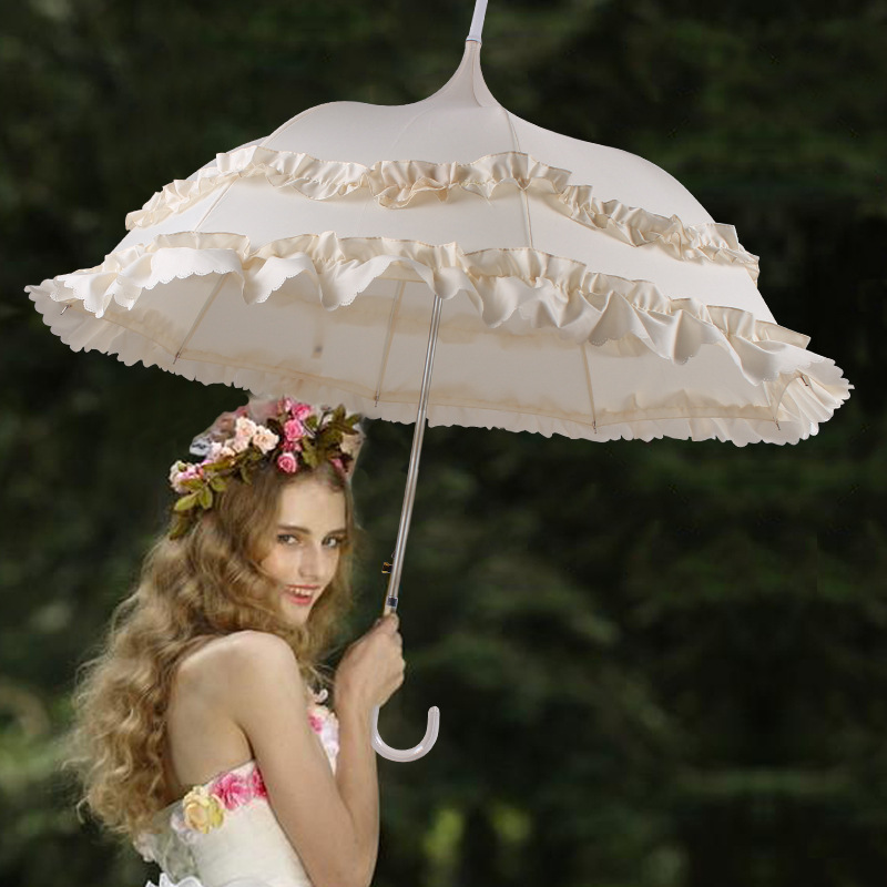 现货雨伞洛丽塔lolita公主伞花边洋伞欧式复古裙边伞