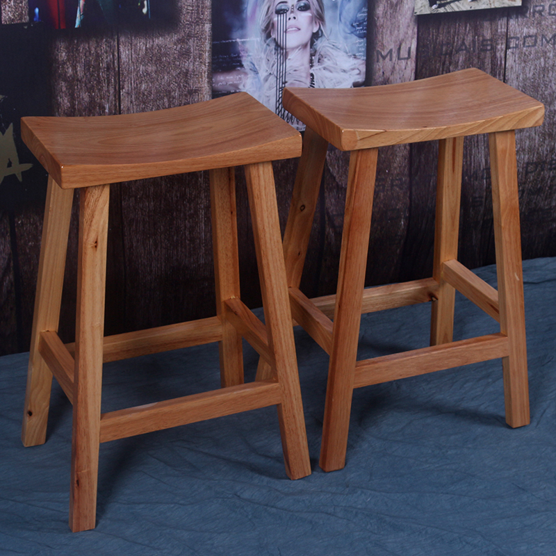 实木吧台椅餐椅家用北欧原木酒吧椅餐桌凳高脚凳子新中式椅简约椅