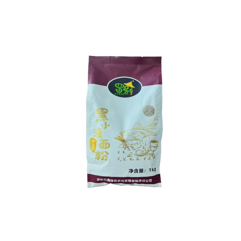 新疆伊犁罗哥黑小麦通用包装面粉 1kg袋装全麦粉营养健康全国包邮