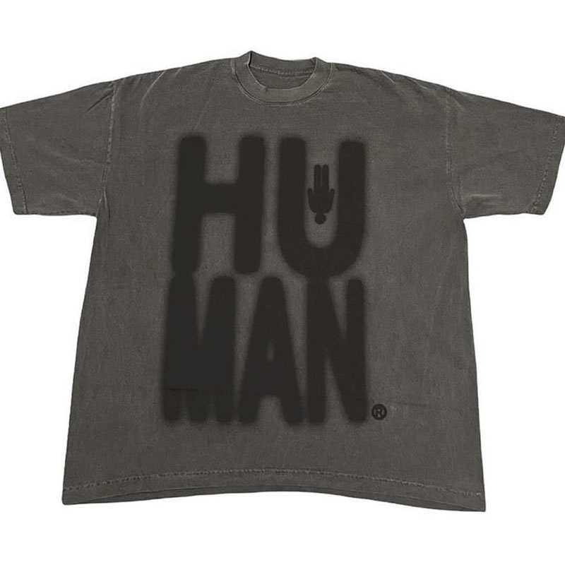 Rare GRAY HUMAN Vintage logo简约创意短袖T恤字母简约复古美式