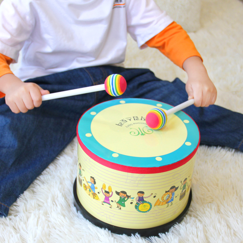 奥尔夫音乐玩具婴幼儿卡通韩国地鼓0-1-3岁宝宝启蒙小鼓打击乐器2