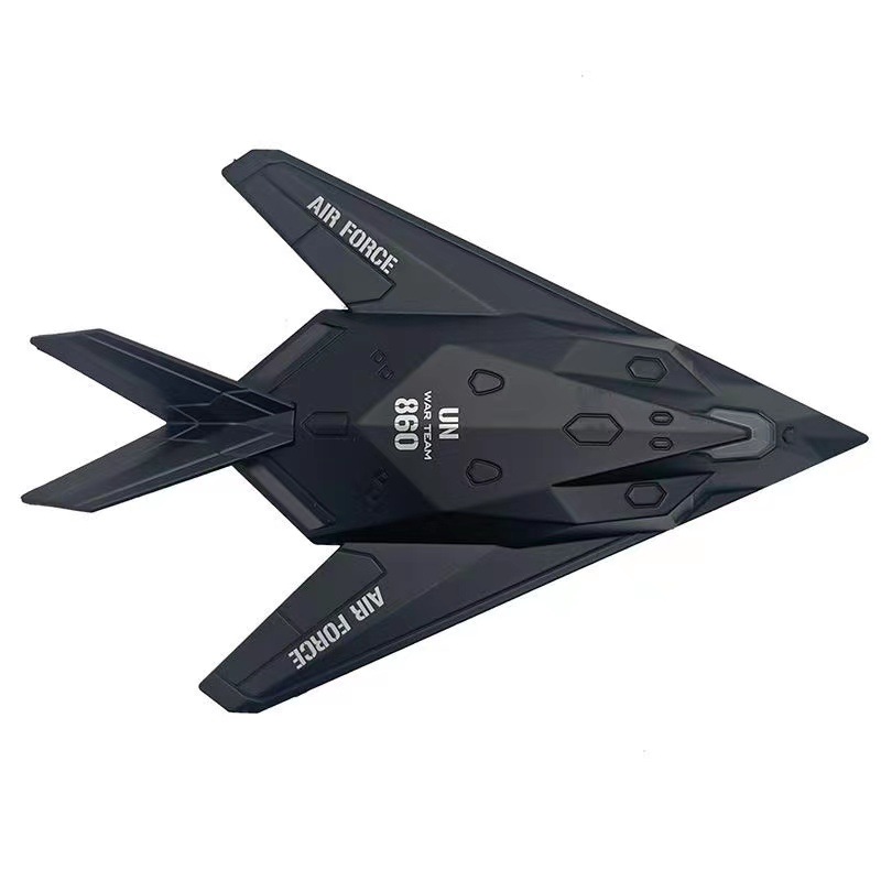 儿童合金军事飞机模型玩具回力大号F117攻击机声光仿真军用机航模