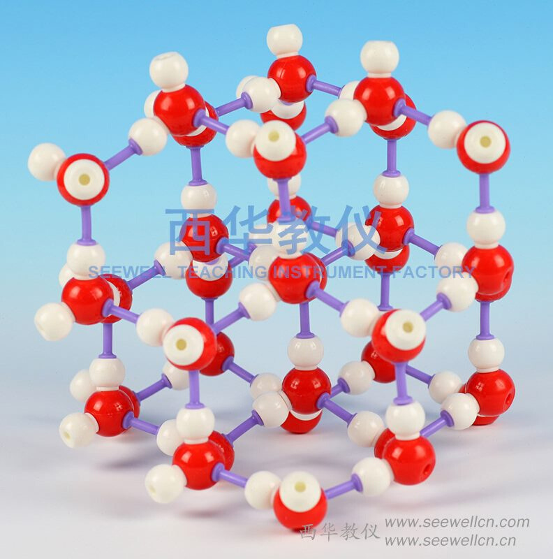 XCM002 冰晶体分子结构模型 冰晶体结构模型 水分子