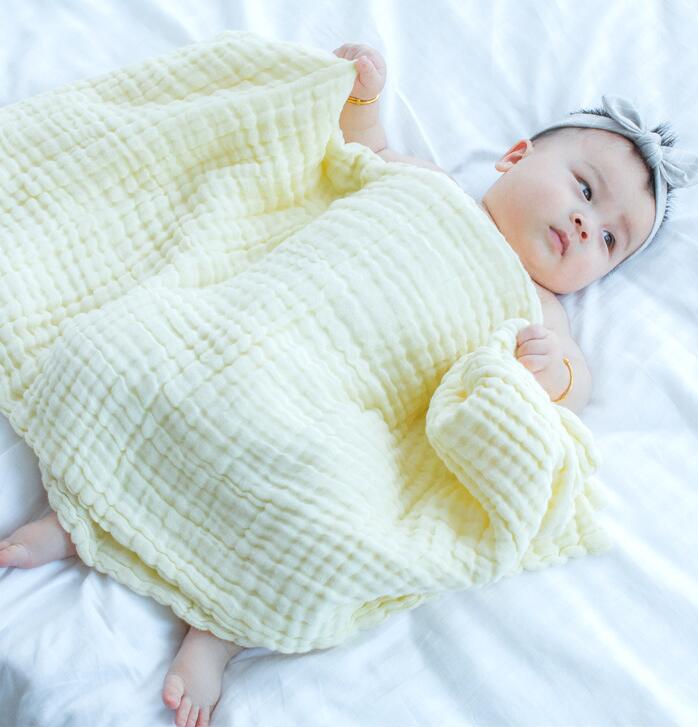 初生婴儿纯白色纱布浴巾厚盖被毛巾被子宝宝吸水新生超柔洗澡纯棉
