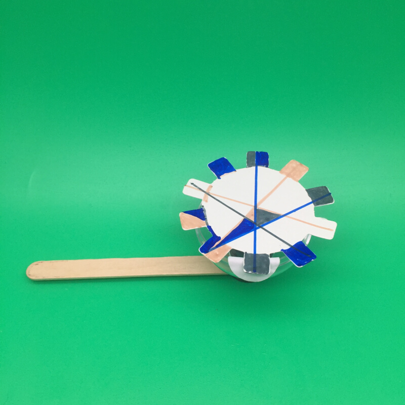 斥力陀螺小制作 DIY科技小发明学生科学实验手工材料科普模型
